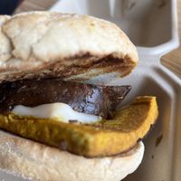  Breakfast sausage and tofu sandwich   at Funk N Waffles in Syracuse