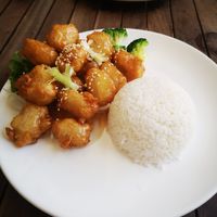 Orange tofu at My Little Cafe in Siem Reap