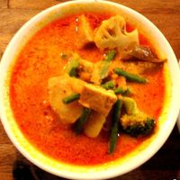 Vegetarian Red Curry with Tofu at My Little Cafe in Siem Reap