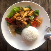 Vegan Kung Pao ❤️🌱 at My Little Cafe in Siem Reap