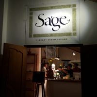 Entrance at night at Sage in Ubud