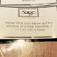 Little cards they gave us with cutlery at Sage in Ubud