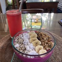 Pink dragon + watermelon ginger fizz   at Sage in Ubud