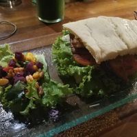 sandwich with smoked tofu (amazing bread!)  at Sage in Ubud