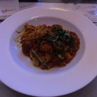 Vegan pasta with ragout Impossible meat   at Wynn Hotel - SW Steakhouse in Las Vegas
