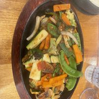 vegan fajitas vegetables   at Carlos Cantina in Boronia