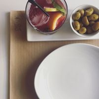 Drink and olives to start at La Boca in Cordoba