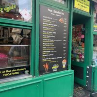 menu at L'as du Fallafel in Paris