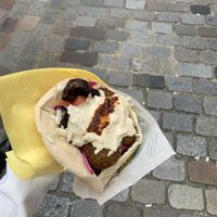 vegan falafel  at L'as du Fallafel in Paris