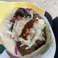 vegan falafel  at L'as du Fallafel in Paris