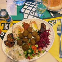 Fallafel plate  at L'as du Fallafel in Paris