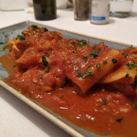 Paccheri con ragù di verdure at Locanda Rossignoli 1913 in Casale Monferrato