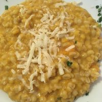 Pumpkin barley risotto at Locanda Rossignoli 1913 in Casale Monferrato