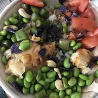 Vegan poke with fried tofu as protein  at Zushi in Padua