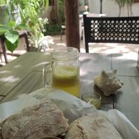 Ciabatta mit Spinat und Käse at La Casa Natural in Valladolid