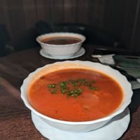 Vegan tomato soup at Bar Górski in Zakopane