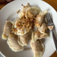 Dumplings with lentils  at Bar Górski in Zakopane