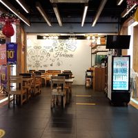 Outside of the restaurant at Herbivore in Jakarta