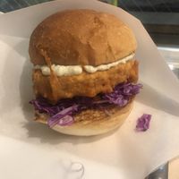 Crispy soy chicken burger  at Ain Soph.Ripple Kabukicho in Tokyo