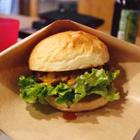 Vegan sloppy joes at Ain Soph.Ripple Kabukicho in Tokyo