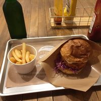 Chicken burger at Ain Soph.Ripple Kabukicho in Tokyo