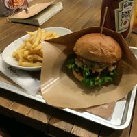 Vegan cheese burger at Ain Soph.Ripple Kabukicho in Tokyo