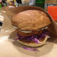 Soy Chicken burger  at Ain Soph.Ripple Kabukicho in Tokyo