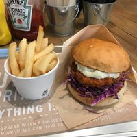 Chikin burger at Ain Soph.Ripple Kabukicho in Tokyo