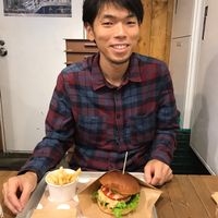 Burger and fries! at Ain Soph.Ripple Kabukicho in Tokyo