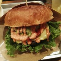 Ripple cheese burger at Ain Soph.Ripple Kabukicho in Tokyo