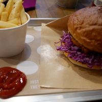 "Chicken" burger. at Ain Soph.Ripple Kabukicho in Tokyo