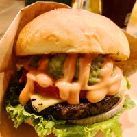 What a burger should look like at Ain Soph.Ripple Kabukicho in Tokyo