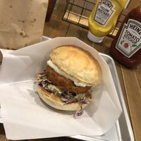 Chicken burger!  at Ain Soph.Ripple Kabukicho in Tokyo