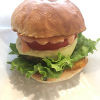 The ripple burger with cheese at Ain Soph.Ripple Kabukicho in Tokyo