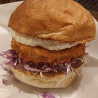 Crispy chicken burger at Ain Soph.Ripple Kabukicho in Tokyo