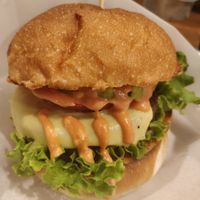 Ripple cheese burger at Ain Soph.Ripple Kabukicho in Tokyo