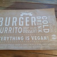 I love the message at the bottom of the placemat. at Ain Soph.Ripple Kabukicho in Tokyo