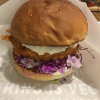 Chicken burger at Ain Soph.Ripple Kabukicho in Tokyo