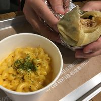 Mac ‘n’ cheese and burrito at Ain Soph.Ripple Kabukicho in Tokyo