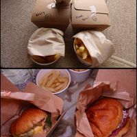 Take away (snowball, burgers, fries) at Ain Soph.Ripple Kabukicho in Tokyo