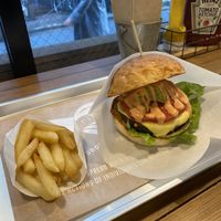 Beef burger at Ain Soph.Ripple Kabukicho in Tokyo