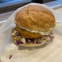 Chicken burger at Ain Soph.Ripple Kabukicho in Tokyo