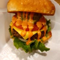 Ripple cheeseburger at Ain Soph.Ripple Kabukicho in Tokyo