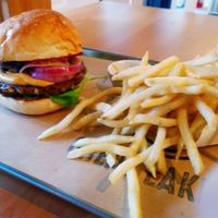 French fries and burger at Ain Soph.Ripple Kabukicho in Tokyo