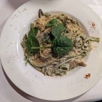 Creamy "chicken" with fresh vegan pasta 😋 at Ottimo Ristorante Italiano in Hobart