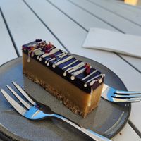 Caramel slice (healthy but not that tasty) at Island Whole Foods in Cowes