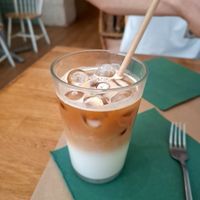 Iced latte at Paper Plane in Nice