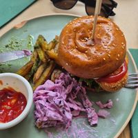 "Fish" burger at Paper Plane in Nice