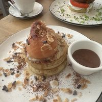 Pear chocolate pancakes (2)  at Paper Plane in Nice