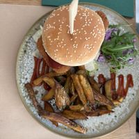 Fish burger 18€  at Paper Plane in Nice